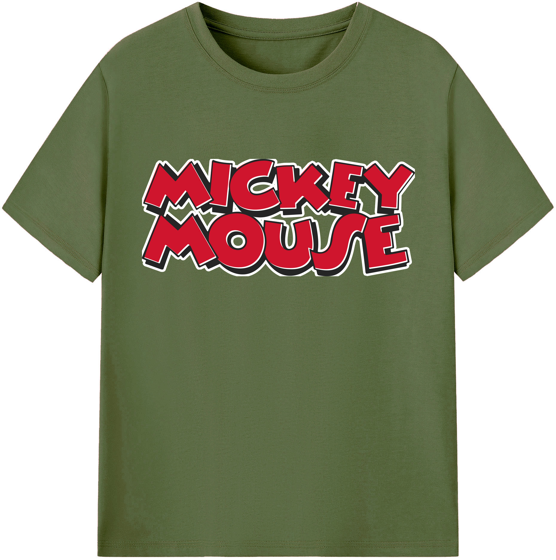 （画像用） ミッキーマウス Mickey Mouse 綿100％半袖Tシャツ（フロントプリント）